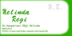 melinda regi business card
